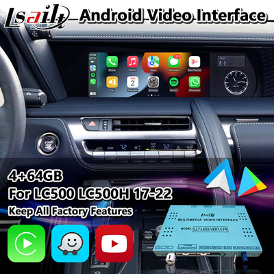 4G 64G Nawigacja GPS Android Samochodowy interfejs wideo dla Lexus LC500 LC 500h 2017-2022