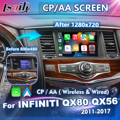 Bezprzewodowy Android Auto Carplay 8-calowy ekran HD dla Infiniti QX80 QX56 2011-2017