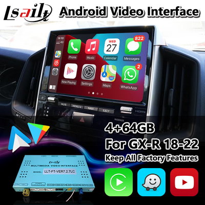 Interfejs Lsailt Android Carplay dla Toyota Land Cruiser LC200 GX-R GXR 2018-2022