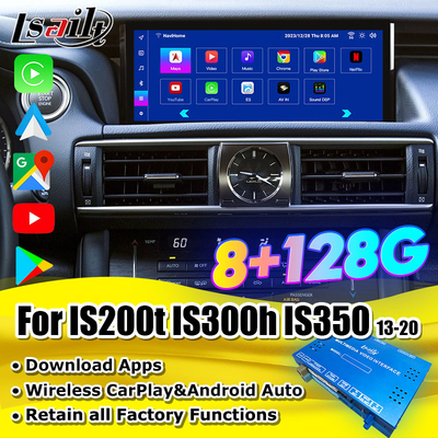 Lsailt 8+128G Qualcomm Android Interface dla Lexus IS300H IS200t 2013-2021 Z YouTube, NetFlix, Google Play