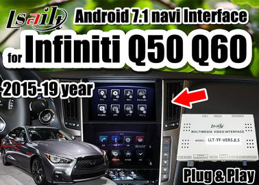 Multimedialny interfejs wideo Android 7.1 obsługuje bezprzewodowy carpaly/Android auto dla Infiniti 2015-2019 Q50 Q60