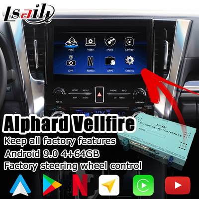 Android auto bezprzewodowy interfejs multimedialny carplay dla Toyota Alphard Vellfire JBL