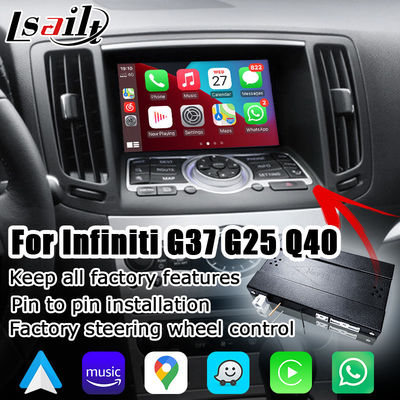 Bezprzewodowy carplay android auto dla Infiniti G37 G25 Q40 Q60 370GT Skyline 08IT