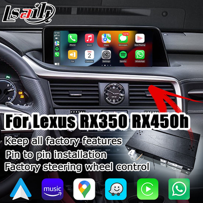 Lexus RX350 RX450h RX200t bezprzewodowy interfejs carplay android auto dublowanie ekranu