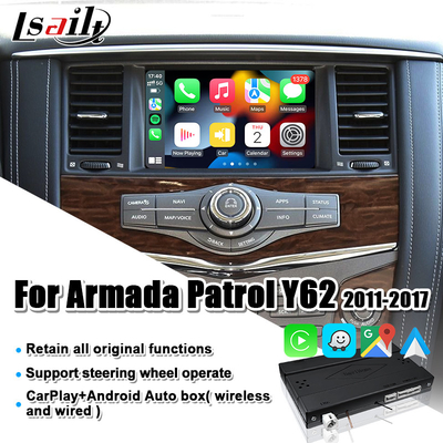 Interfejs Lsailt CarPlay dla Nissan Armada, Quest, Pathfinder z Android Auto, zaktualizuj oryginalny ekran