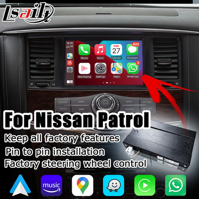 Nissan Patrol Y62 bezprzewodowy carplay Android Auto Aktualizacja stylu OEM firmy Lsailt