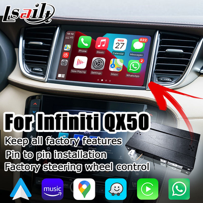 Bezprzewodowa skrzynka multimedialna Carplay Android Auto do aktualizacji OEM Infiniti QX50 2018