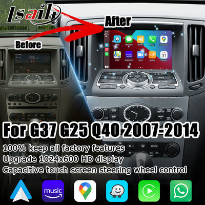 Plug and Play Infiniti G37 G25 Q40 bezprzewodowy CarPlay Android Auto moduł interfejsu wideo Navihome