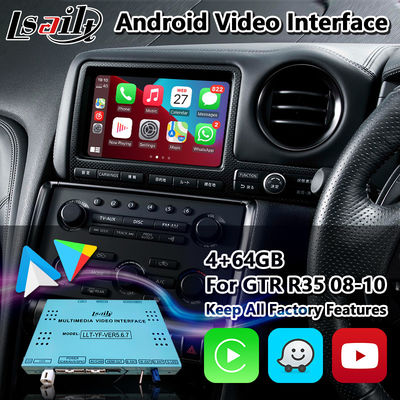 Lsailt bezprzewodowy interfejs wideo Carplay Android dla nissana GTR R35 GT-R JDM 2008-2010