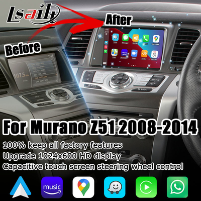 Nissan Murano Z51 Wireless Carplay Android Auto aktualizacja multimedialnego ekranu HD