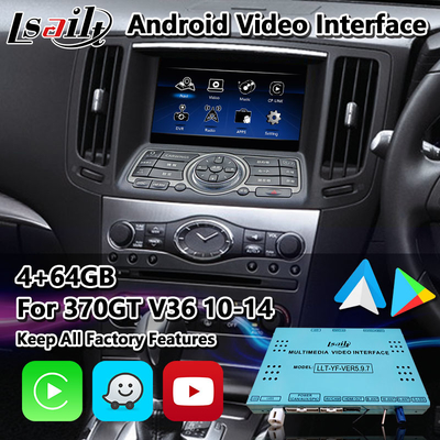Interfejs Lsailt Android Carplay dla Nissan Skyline 370GT V36 typ SP 2010-2014