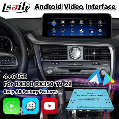 Interfejs wideo Lsailt Android Carplay dla Lexus RX 300 350 350L 450h 450hL F Sport 2019-2022