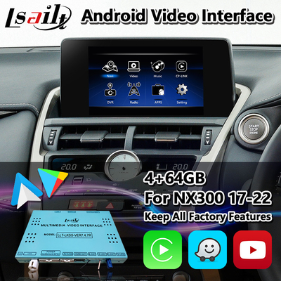 Interfejs Lsailt Android Carplay dla Lexus NX300 NX 300 2017-2021 nowy touchpad