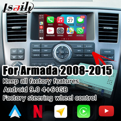 Interfejs wideo Android carplay Android auto box dla Nissan Armada TA60 2008-2015