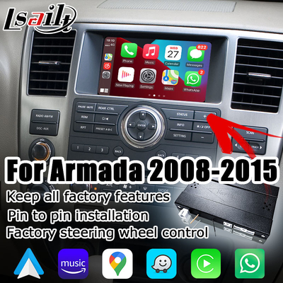 Nissan Armada TA60 współpracuje z bezprzewodową obsługą systemu Android Auto na fabrycznym ekranie