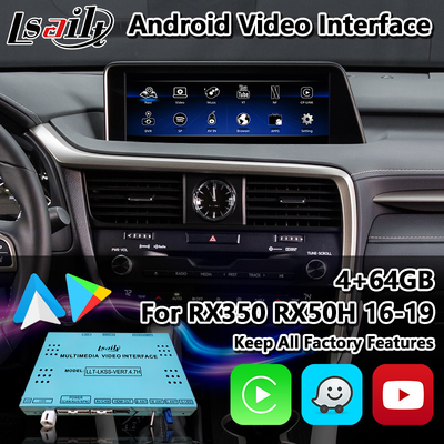 Lsailt Android Carplay Interface dla Lexus RX 450h 200T 350 450L 350L 300 F Sport 2016-2019