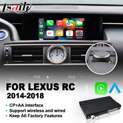 Interfejs Lsailt Wireless CarPlay do Lexus RCF RC300 RC200t RC300h RC350 RC z pokrętłem sterującym 2014-2018 IS RX NX