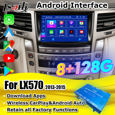 Lsailt CarPlay Android Interface Box dla Lexus LX LX570 LX460d 2013-2021 8+128G Wliczone NetFlix, YouTube