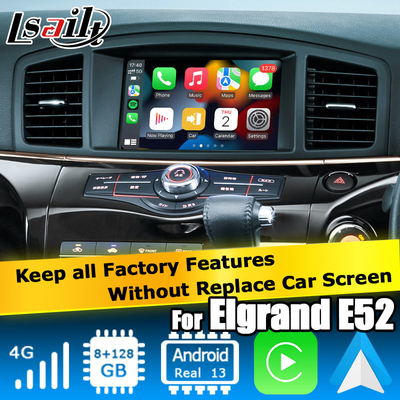 Nissan Elgrand Quest E52 Android 13 interfejs wideo Box carplay android auto moduł 8+128