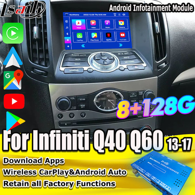 Interfejs multimedialny Lsailt 8G Android dla Infiniti Q40 Q60 G37 G35 Moduł infotainment Zintegrowany bezprzewodowy CarPlay