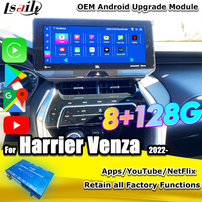 Moduł aktualizacji Android OEM Lsailt dla Harrier Venza Toyota 2022 - 12,3 cala Interfejs multimedialny Android z YouTube, NetFlix