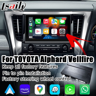 Toyota Alphard Vellfire AH30 seria czysty styl OEM Carplay android auto box model 2015-2022