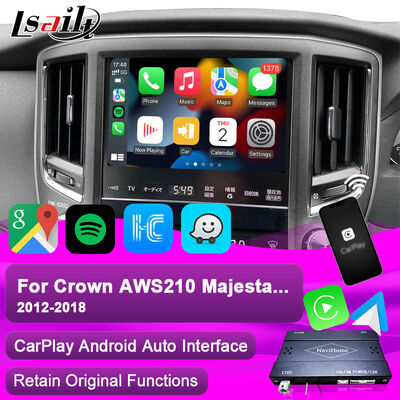 Interfejs Apple CarPlay dla Crown S210 AWS210 GRS210 GWS214 GWS215 Majesta Athlete Royal Saloon Zintegrowany Android Auto, kamera odwrotna, klimatyzacja AC