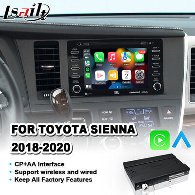 Lsailt Bezprzewodowy interfejs Android Auto Carplay do Toyota Sienna 2018-2020