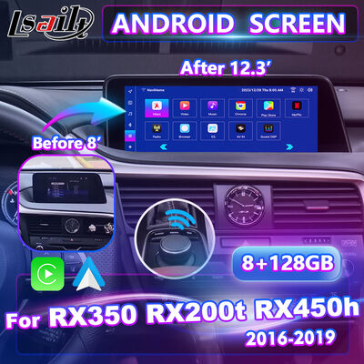 Lsailt Android Carplay Multimedia Interface Screen dla 2016-2019 Lexus RX Knob RX350 RX450h RX200t RX300