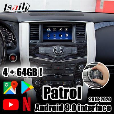 Lsailt 4G Android 9.0 CarPlay i multimedialny interfejs wideo z YouTube, Netflix na lata 2018-2021 Nissan Patrol
