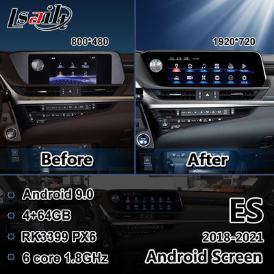 Lsailt 12,3 cala Lexus Android Auto ekran RK3399 Youtube wyświetlacz Carplay dla ES250 ES300h ES350