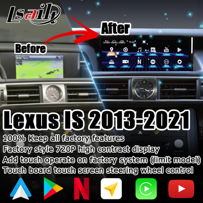 10.25-calowy Android 8+128 Carplay android Auto Uaktualnienie ekranu HDMI Do Lexus IS200t IS350 IS300