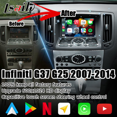 Nawigacja GPS Interfejs multimedialny NISSAN Android Carplay 1.8G Dla Infiniti G37 G25 Navihome