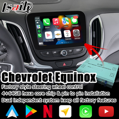 CarPlay Android samochodowy interfejs wideo WIFI 4 + 64 GB Chevrolet Equinox Mylink