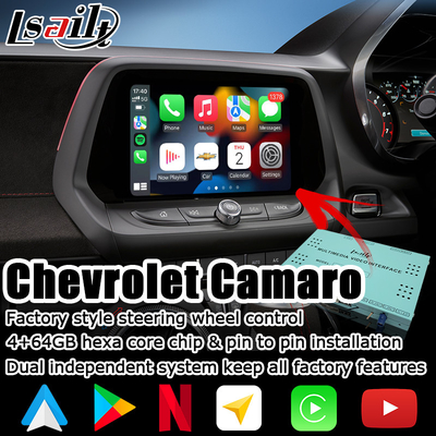 4 + 64 GB Android Auto carplay Interfejs wideo Sterowanie głosem dla Chevrolet Camaro 2016-2019
