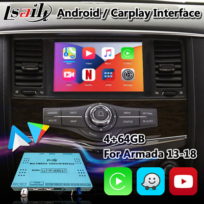 Samochodowy interfejs wideo z Androidem dla Nissan Armada z bezprzewodowym Android Auto Carplay
