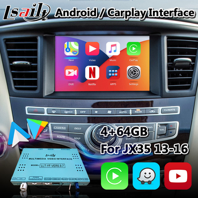 Interfejs Lsailt Android Carplay dla Infiniti JX35 z bezprzewodową nawigacją GPS Android Auto