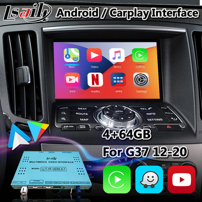 Interfejs Android Carplay dla Infiniti G37 z nawigacją GPS Android Auto NetFlix