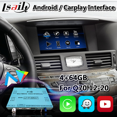 Skrzynka interfejsu nawigacji samochodowej Lsailt dla Infiniti Q70 z bezprzewodowym systemem Android Auto Carplay