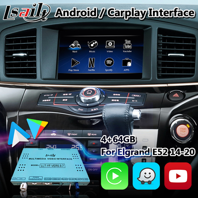 Multimedialny interfejs wideo Android Bezprzewodowy Carplay dla Nissan Elgrand E52