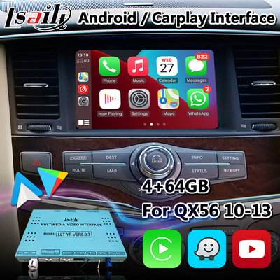 Bezprzewodowy samochodowy multimedialny interfejs wideo Carplay Android dla Infiniti QX56 2010-2013
