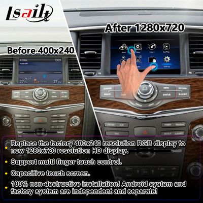 Samochodowy ekran multimedialny Lsailt dla Nissan Patrol Y62 2011-2017 z bezprzewodowym systemem Android Auto Carplay