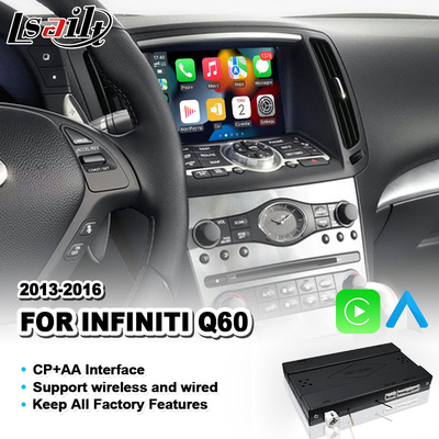 Lsailt Android Auto CP AA OEM Integracja Interfejs Carplay dla Infiniti Q60 2013-2016