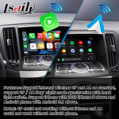 Bezprzewodowy moduł samochodowy android carplay dla Infiniti G37 G25 Q40 Q60 370GT skyline 08IT