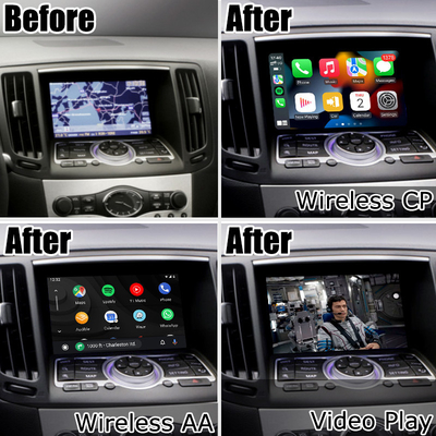 Bezprzewodowy moduł samochodowy android carplay dla Infiniti G37 G25 Q40 Q60 370GT skyline 08IT