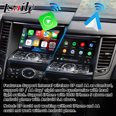 Bezprzewodowy interfejs samochodowy android carplay dla Infiniti FX35 FX37 FX50 QX70