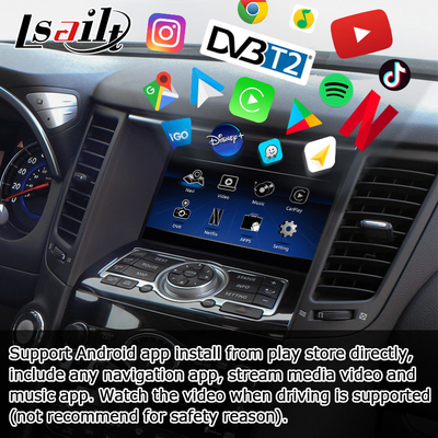 INFINITI QX70 FX35 FX37 aktualizacja ekranu HD bezprzewodowy carplay android auto IT06