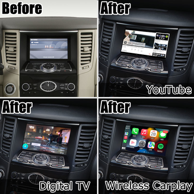 INFINITI QX70 FX35 FX37 aktualizacja ekranu HD bezprzewodowy carplay android auto IT06