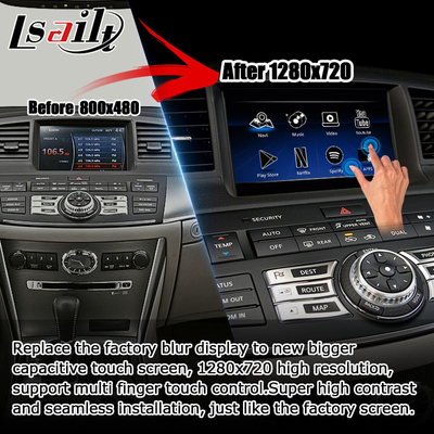 Infiniti M35 M45 Nissan Fuga HD ekran dotykowy z wieloma palcami aktualizacja carplay android auto interfejs wideo