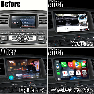 Infiniti M35 M45 Nissan Fuga HD ekran dotykowy z wieloma palcami aktualizacja carplay android auto interfejs wideo